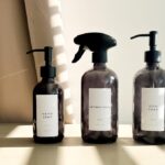 Smoked Glass Spray Bottle Set